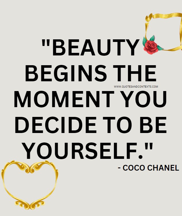 Quotes for empty nesters -- Beauty Begins The Moment You Decide To Be Yourself