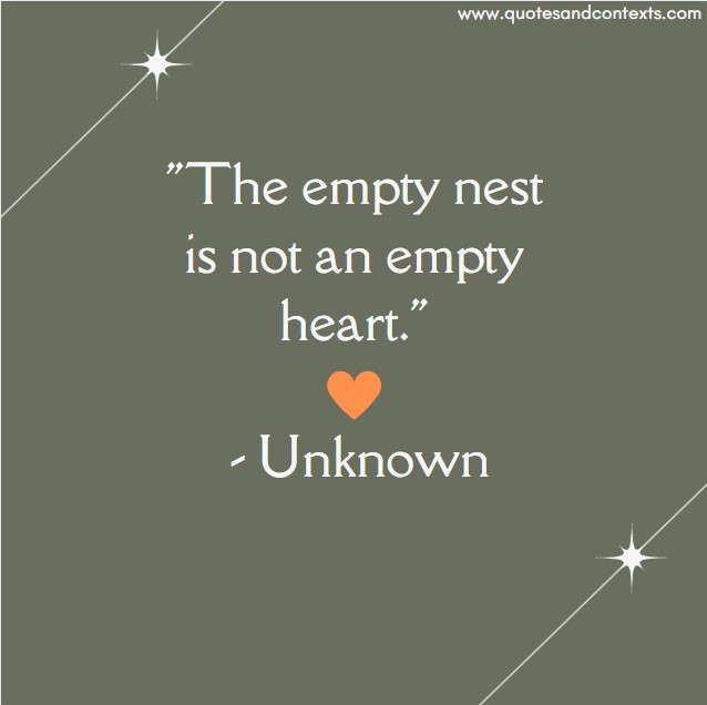 The empty nest is not an empty heart