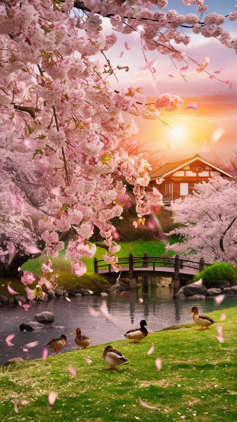 Cherry Blossom Bliss Spring iPhone Wallpaper