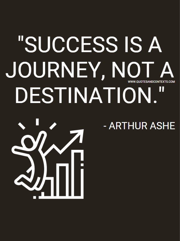 Quotes And Contexts -- Success Is A Journey, Not A Destination