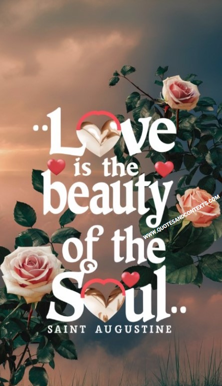 Quotes and Contexts -- Love is the beauty of the soul
