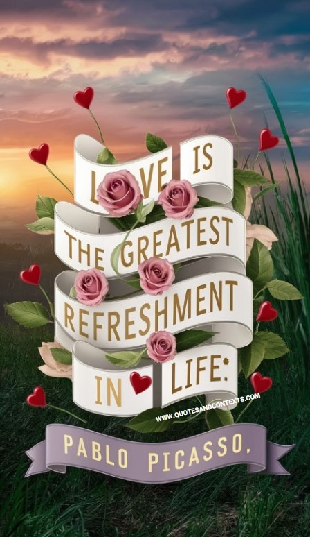 Quotes and Contexts -- Love is the greatest refreshment in life