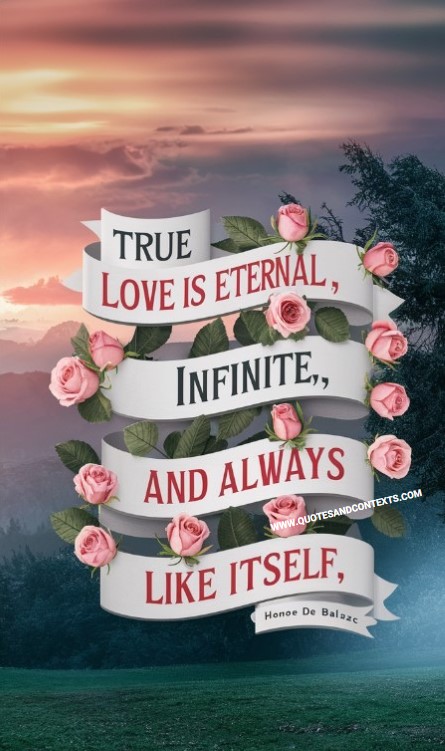 True love is eternal, infinite, and always like itself
