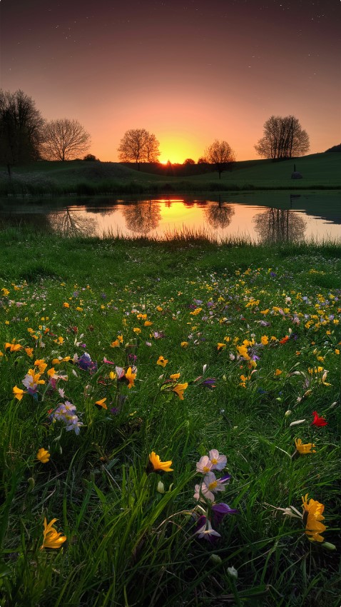 Spring Sunset Spring iPhone Wallpaper