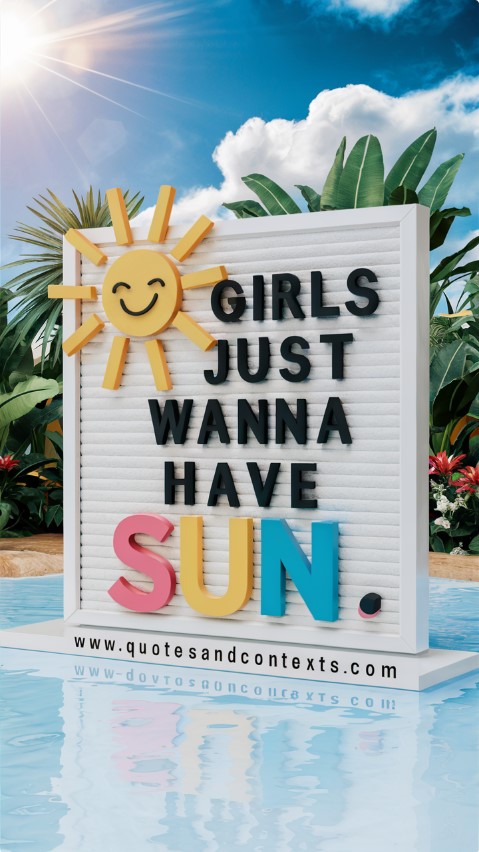 Summer Letter Board - Girls Just Wanna Have Sun