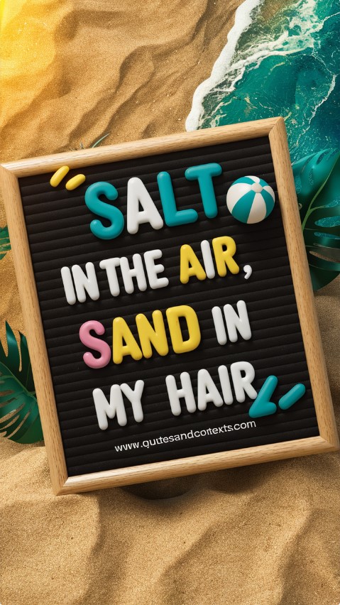 Summer Letter Board - Salt in the Air, Sand in My Hair