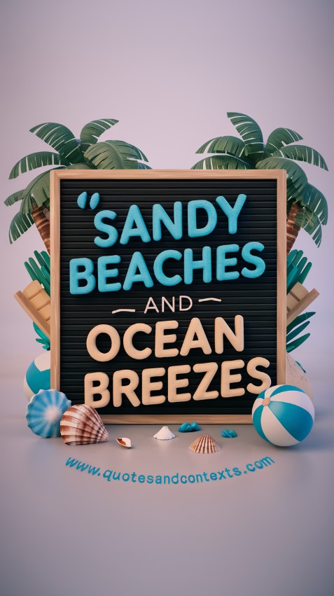 Summer Letter Board - Sandy Beaches and Ocean Breezes