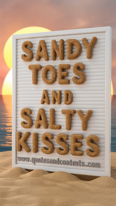 Summer Letter Board - Sandy Toes and Salty Kisses