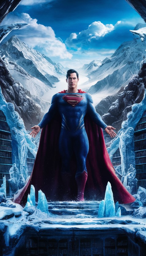 Superman in Fortress of Solitude Wallpaper