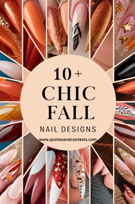 10+ Chic Fall Nail Designs - Fall Nail Designs