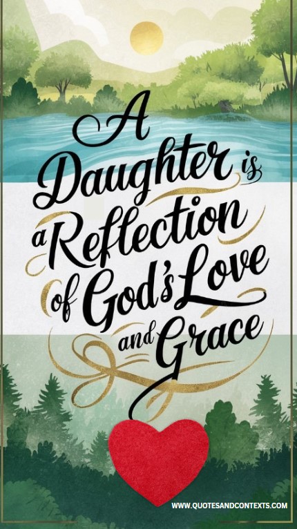 A daughter is a reflection of God’s love and grace