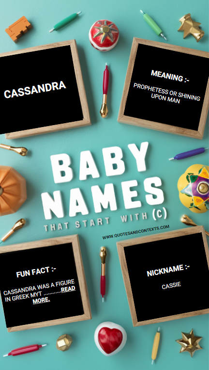 Baby Names That Start With The Letter C 