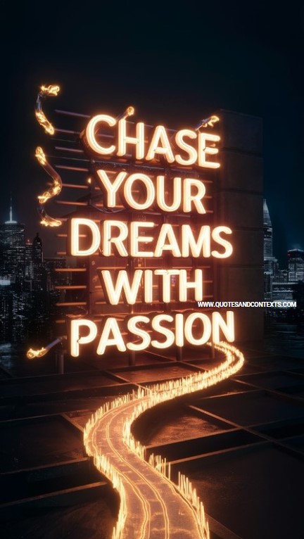 Chase your dreams with passion