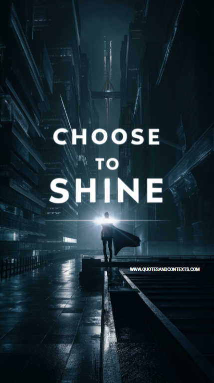 Choose to shine - Simple Quotes