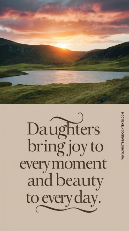 Daughters bring joy to every moment and beauty to every day