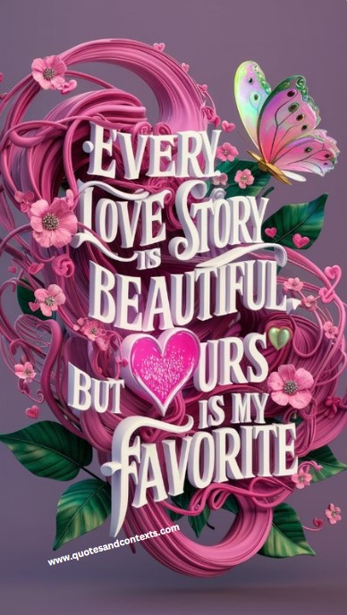 Every love story is beautiful, but ours is my favorite - Deep Romantic Quotes