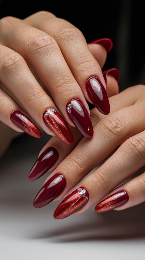 Fiery Red Ombré - Red Nails