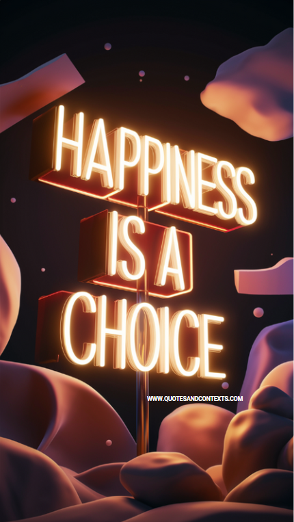 Happiness is a choice - Simple Quotes