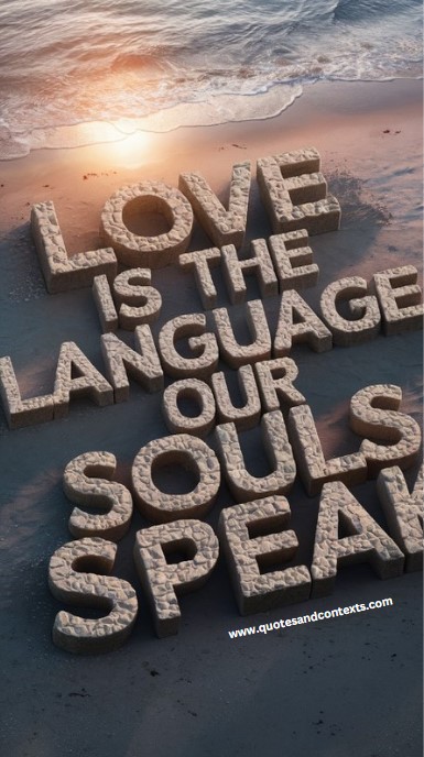 Love is the language our souls speak - Deep Romantic Quotes