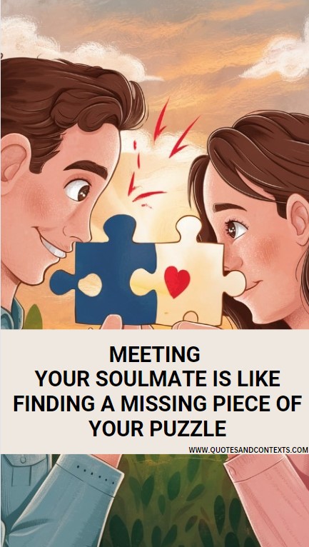 Meeting Your Soulmate Is Like Finding A Missing Piece Of Your Puzzle