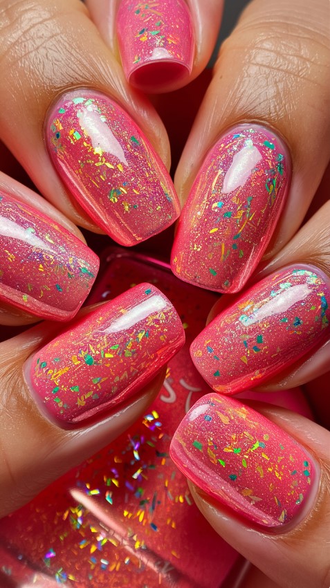 Neon Pink Pop - Pink Nails