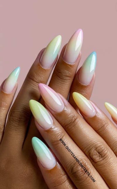 Ombre Almond Nails