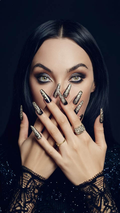 Spooky Halloween Glam - Fall Nail Designs