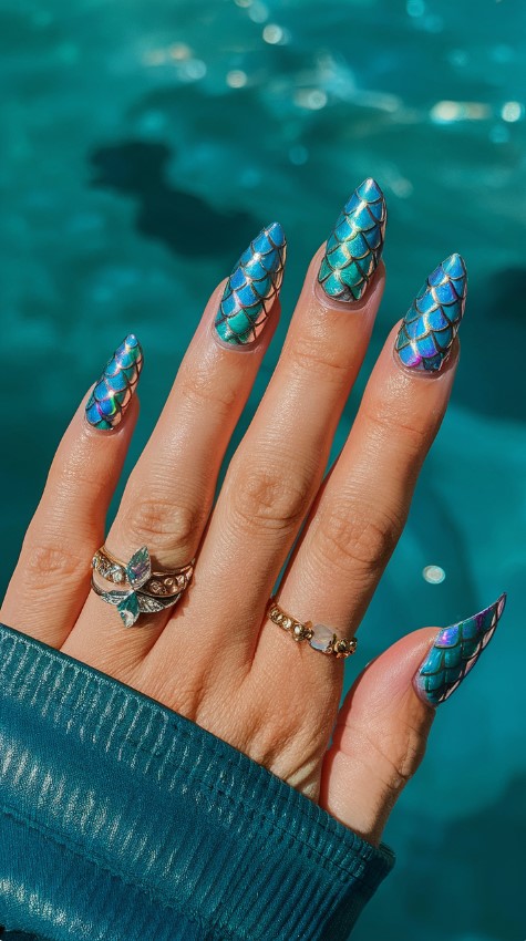 Vacation Nails - Mermaid Scales