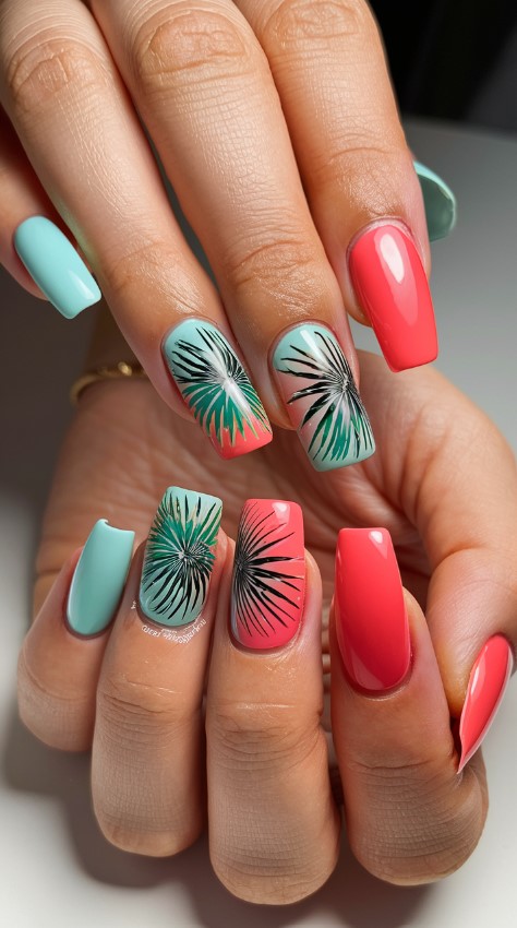 Vacation Nails - Tropical Ombre