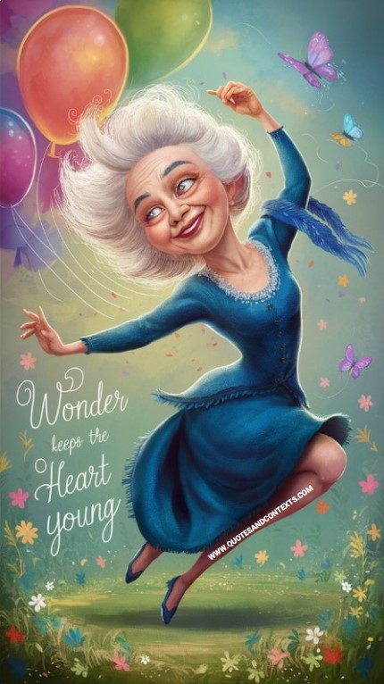 Wonder keeps the heart young