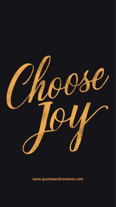 Choose Joy - Uplifting Quotes