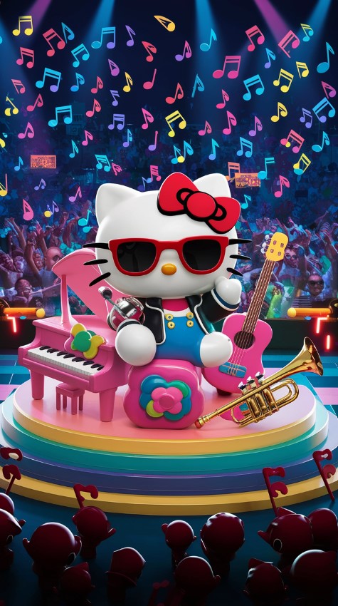 Hello Kitty and Music - Hello Kitty Wallpapers