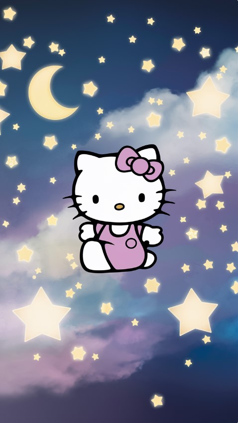 Hello Kitty and Stars - Hello Kitty Wallpapers 