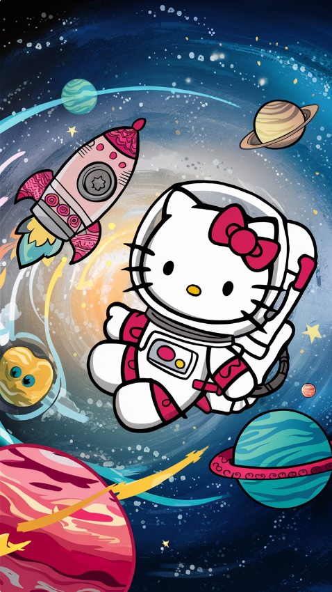 Hello Kitty in Space - Hello Kitty Wallpapers