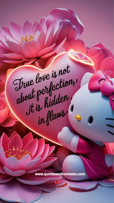 True love is not about perfection; it is hidden in flaws - Love Quotes