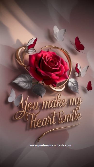 You make my heart smile. - Love Quotes