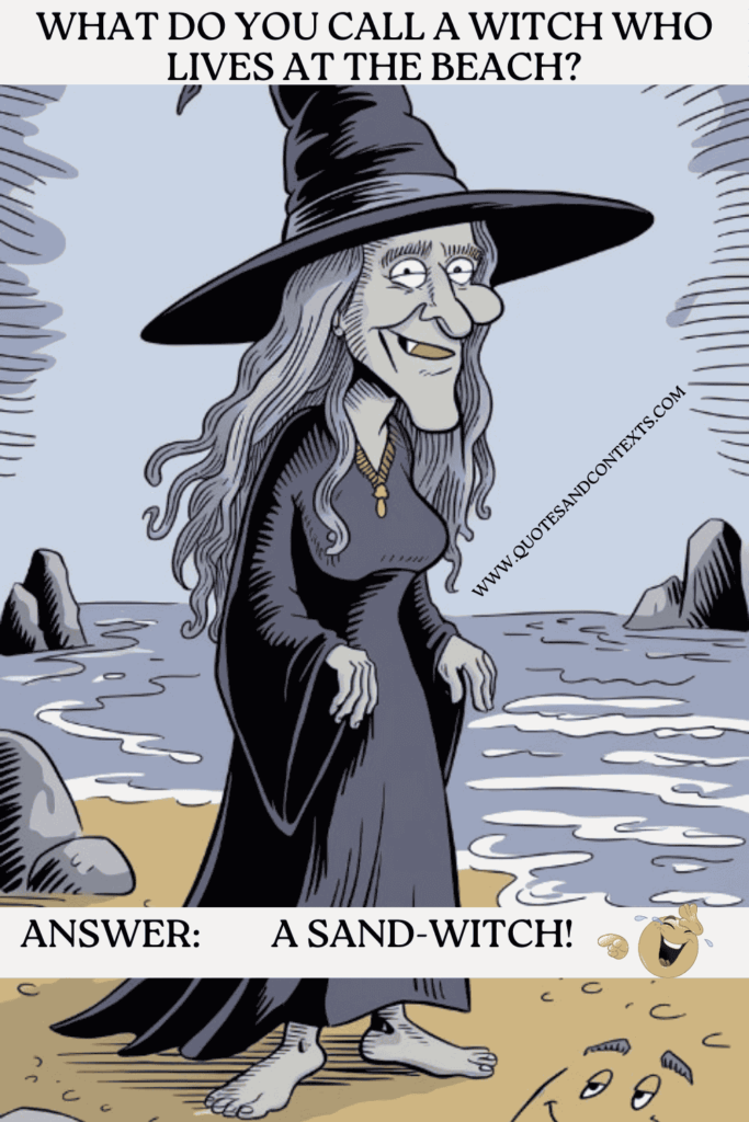 What do you call a witch who lives at the beach 2