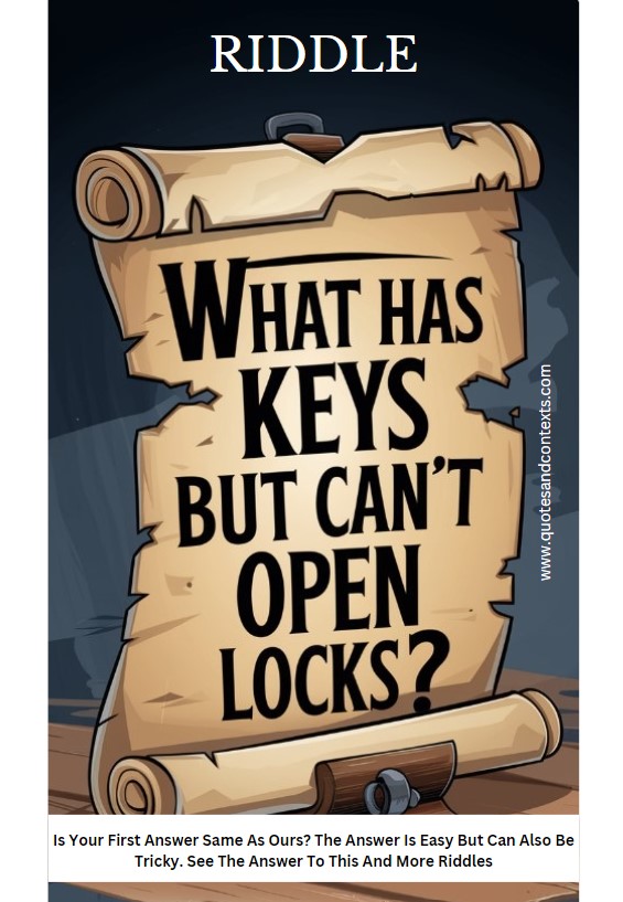 What has keys but can't open locks 1