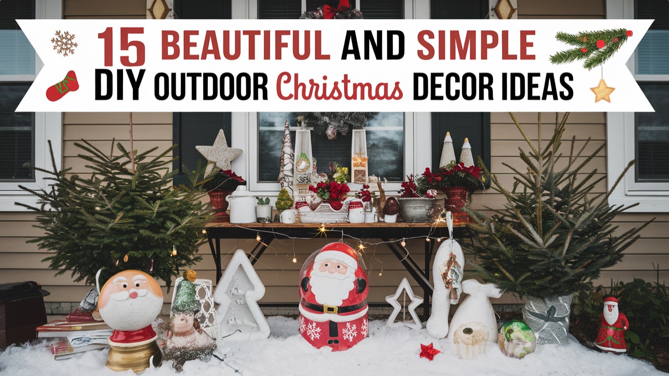 15 Beautiful And Simple DIY Outdoor Christmas Decor Ideas