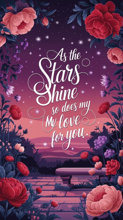 As the stars shine, so does my love for you