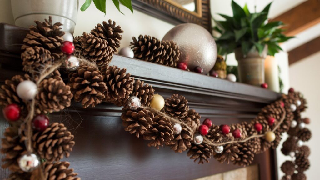 Christmas Decor Idea - DIY Pinecone Garland