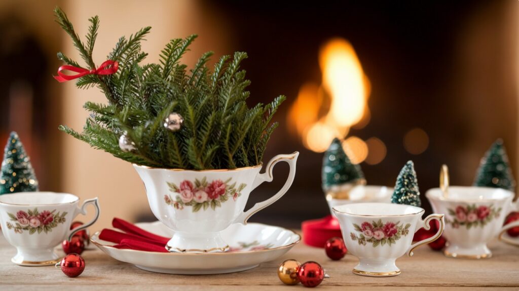 Christmas Decor Idea - Mini Christmas Tree in a Teacup