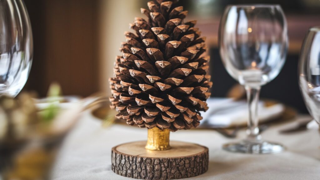 Christmas Decor Idea - Pine Cone Tree Centerpiece