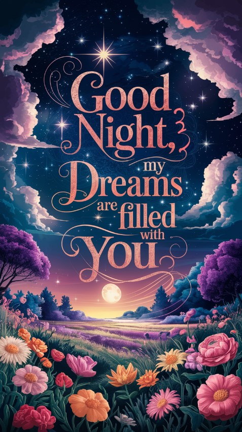 Good Night, My Dreams Are Filled With You.