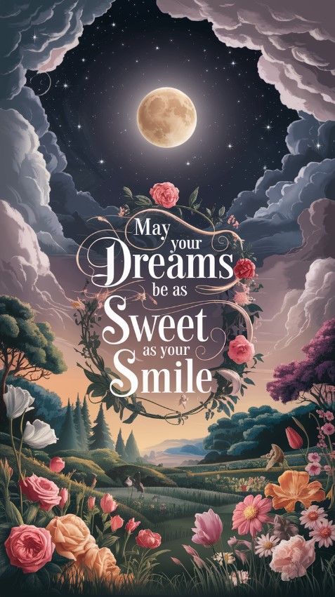 May your dreams be as sweet as your smile