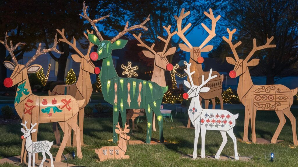 Outdoor Christmas Decor Ideas - DIY Wooden Reindeer Silhouettes