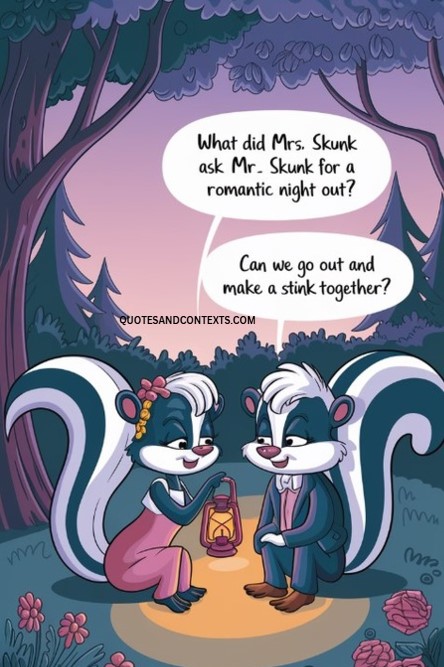 What did Mrs. Skunk ask Mr. Skunk for a romantic night out